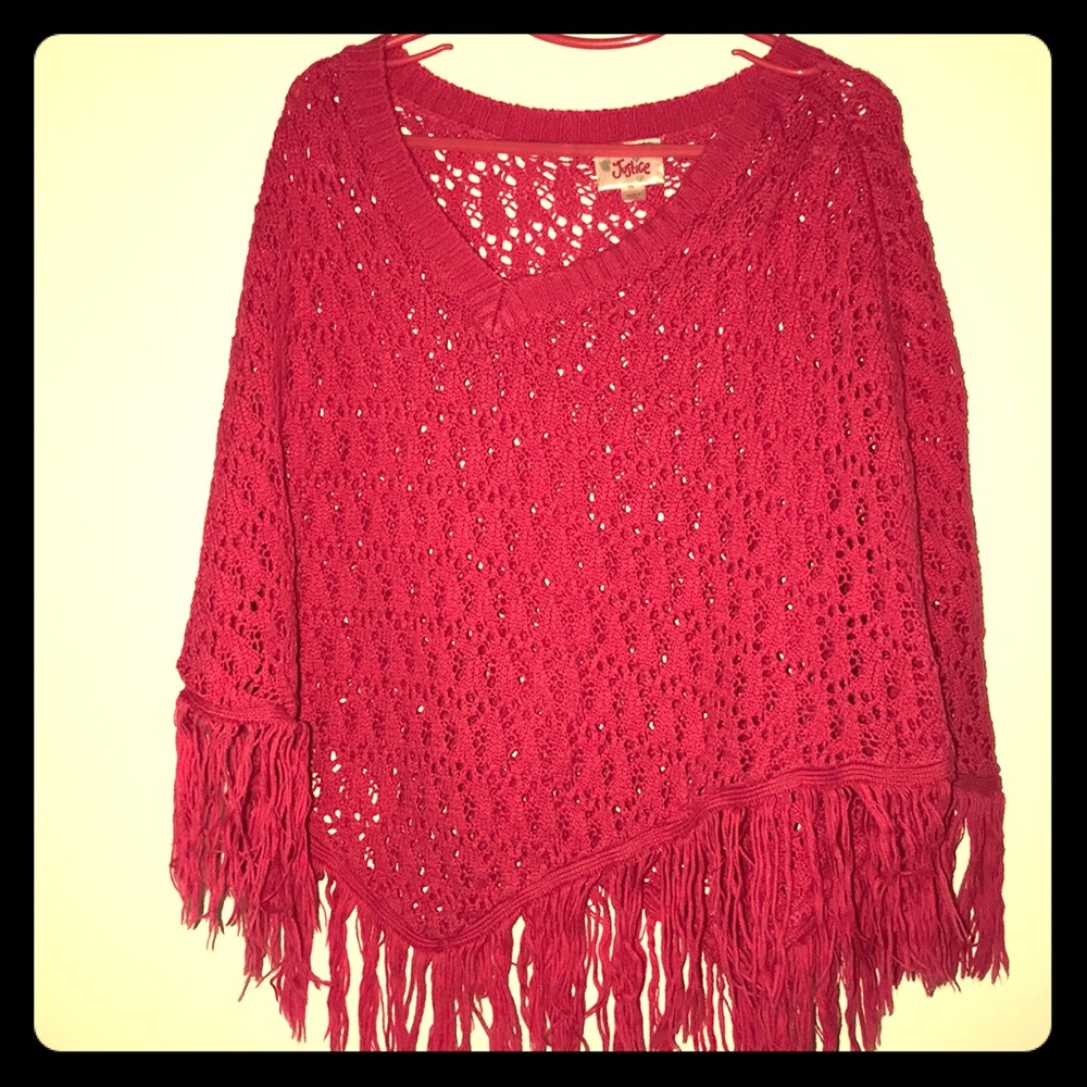 Pink kid poncho